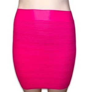 Mini skirt stretchy Hot pink, blue, black.